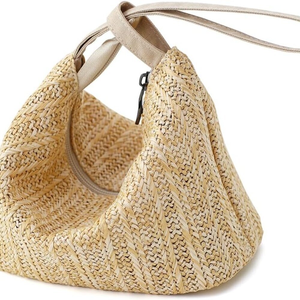 Versatile Straw Yellow Wristlet Clutch - Original Design & Handcrafted Quality